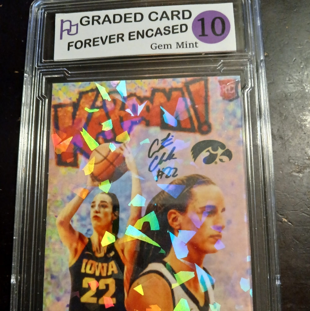 2024 Kaboom! Caitlin Clark Cracked Ice Refractor Rookie Leading Scorer Gem Mint